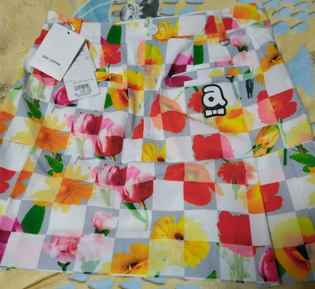 花柄ポリエステルスカート サイズ40