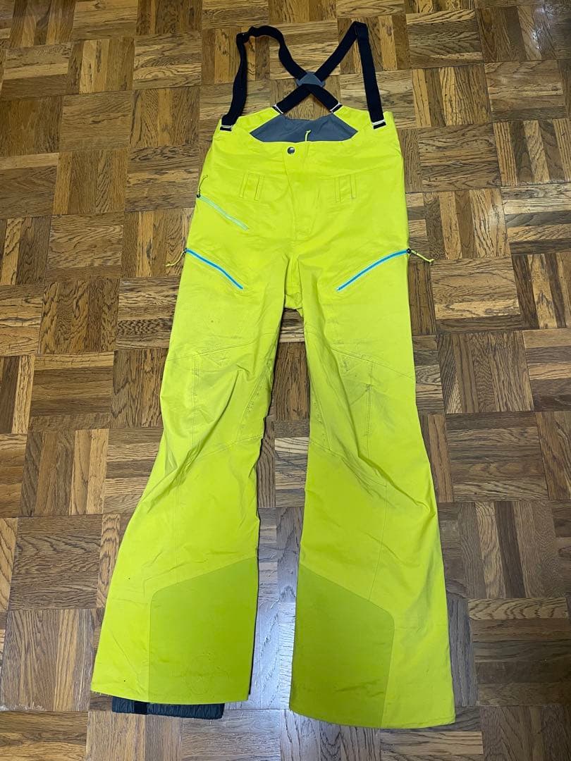 patagonia スキー、スノーボードパウダーパンツ XS イエロー