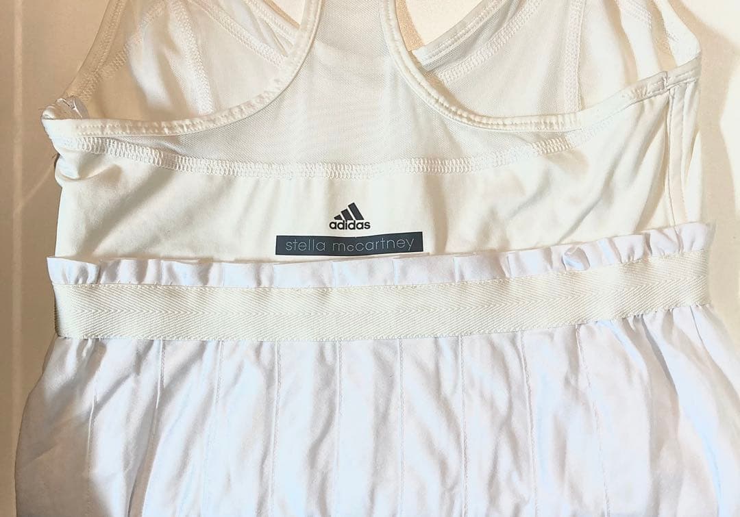 希少 新品 adidasステラ マッカートニー 白 ワンピ プリーツ レース