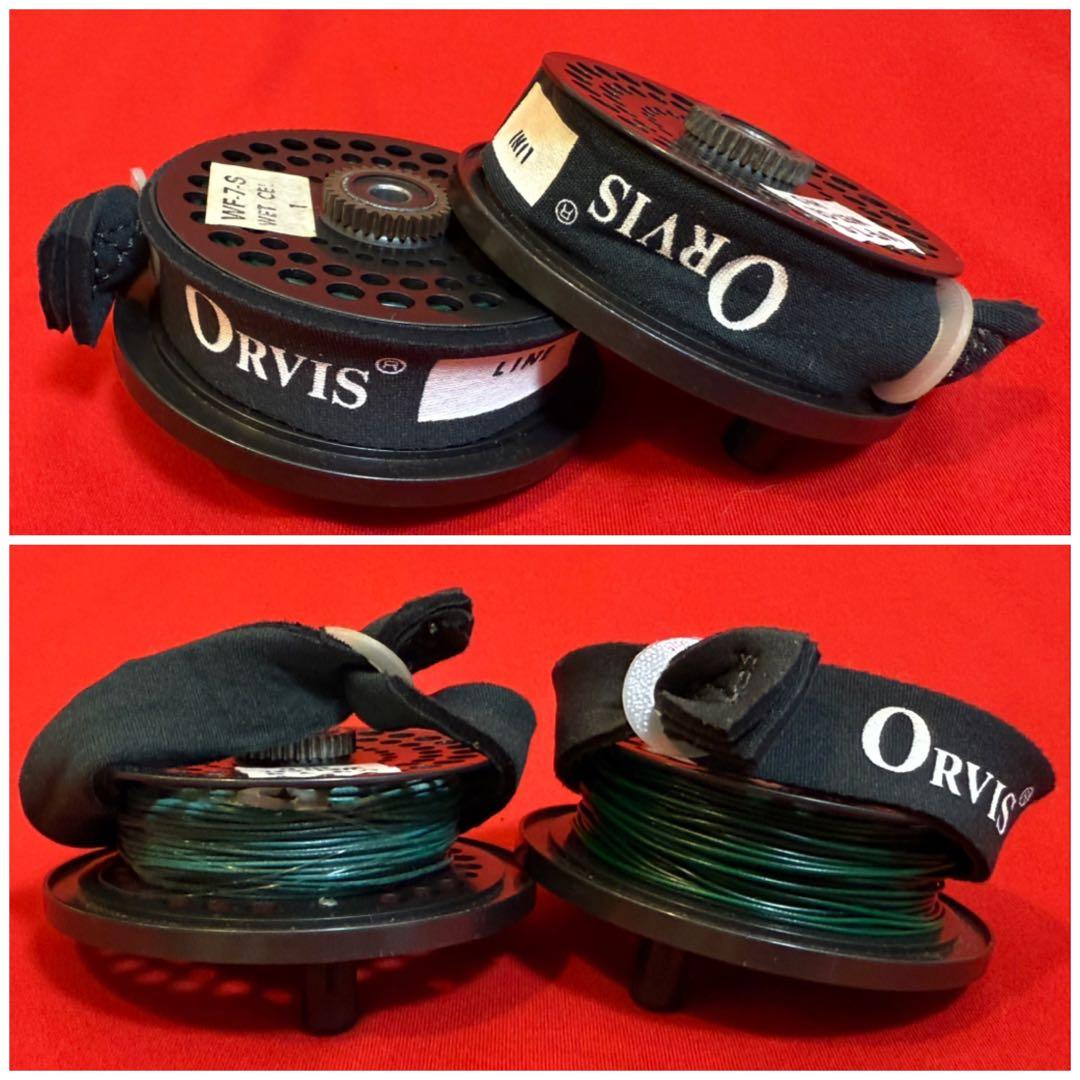 ORVIS ★☆ オービス フライリール 2個 革ケース付き 正常作動未確認