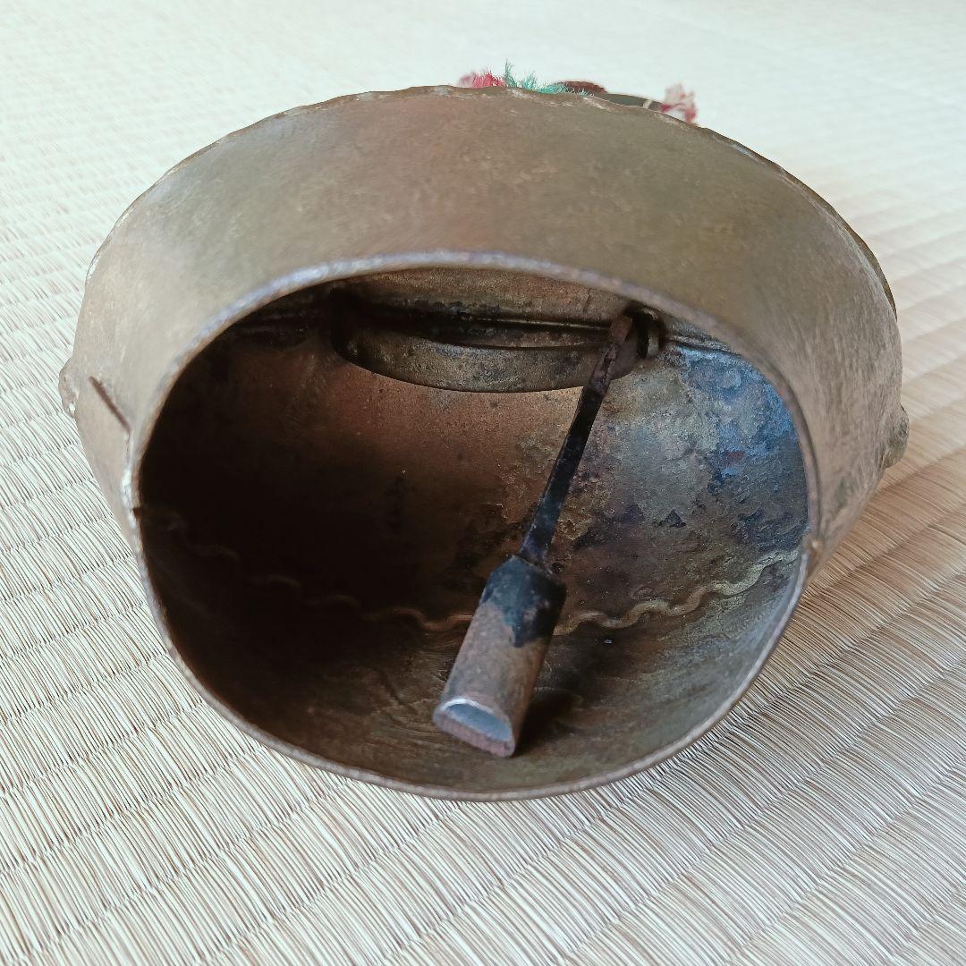 スイス アッペンツェル地方 カウベル 大■真鍮 本革 鐘 牛 民芸品 細工 海外