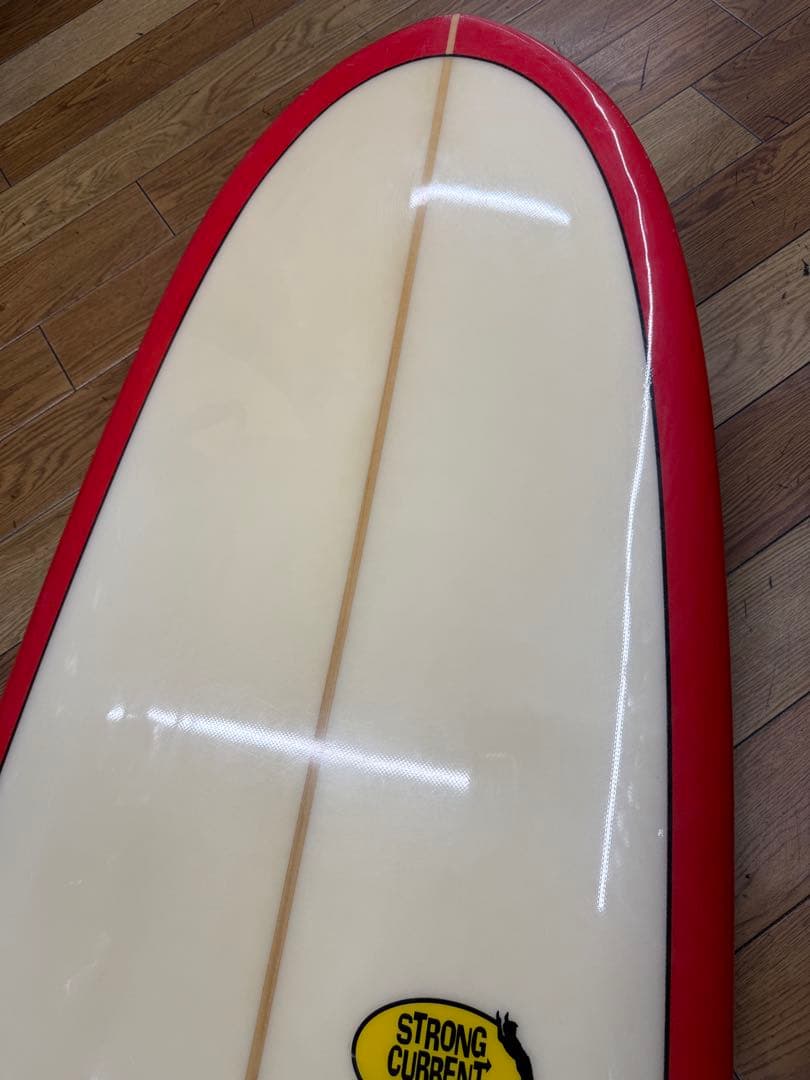 ロングボード サーフボード クリーム色 赤