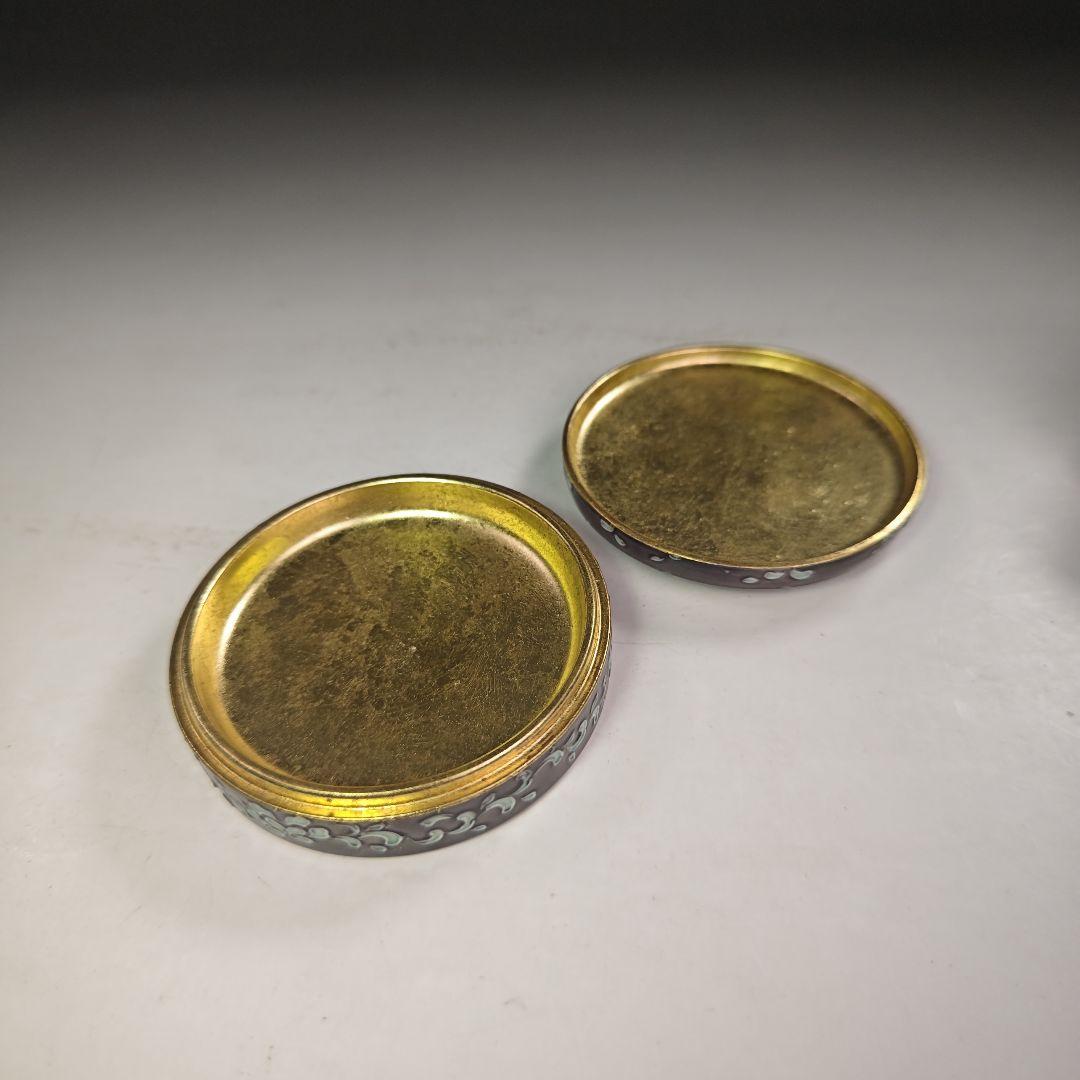 ウ273 香合『中村翠嵐』『紫交趾　唐草　香合　共箱』茶道具