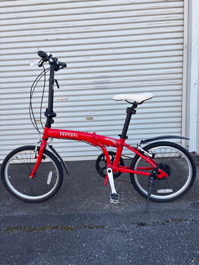 Ferrari 折りたたみ自転車 アルミフレームレッド