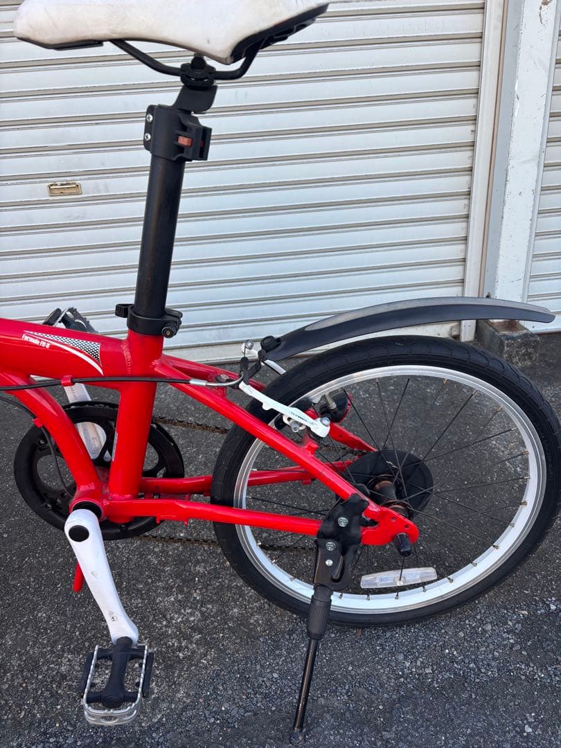 Ferrari 折りたたみ自転車 アルミフレームレッド