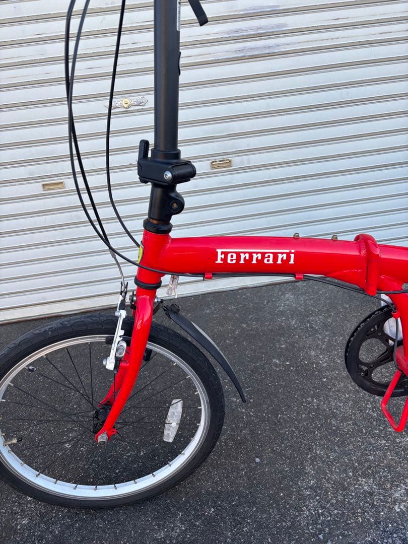 Ferrari 折りたたみ自転車 アルミフレームレッド