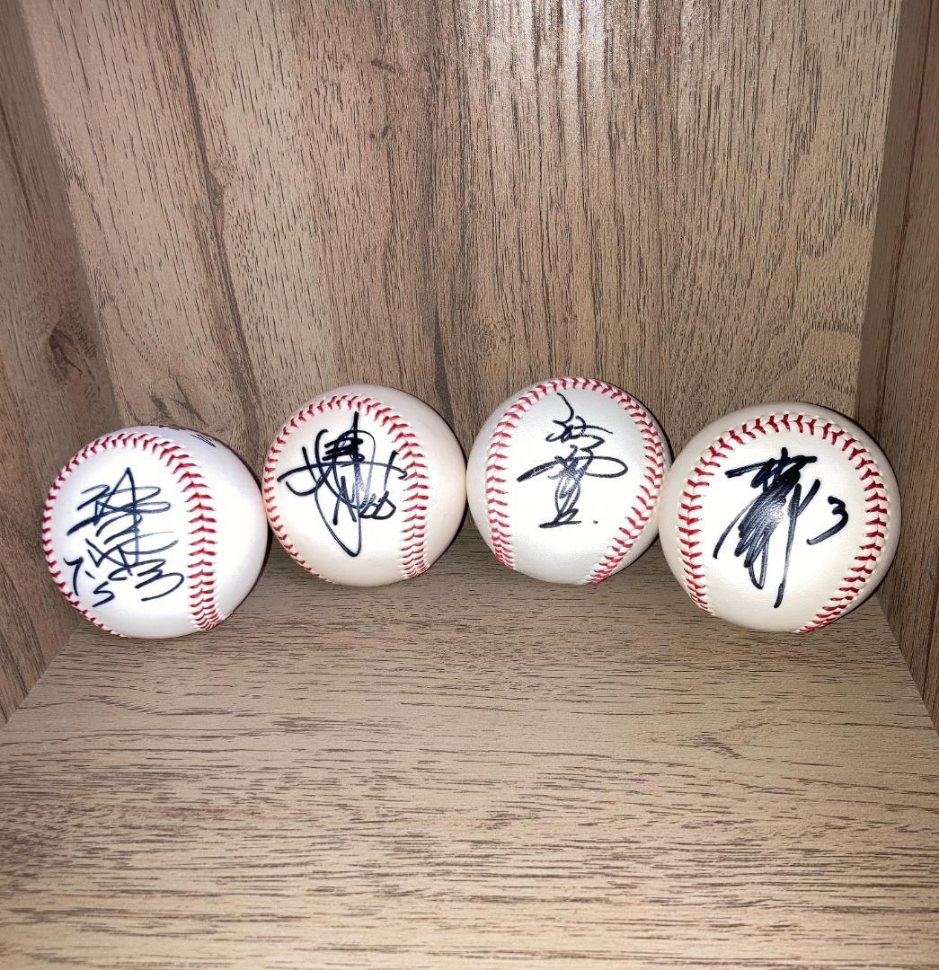 福岡ダイエーホークス 直筆サイン入りボール 4個セット