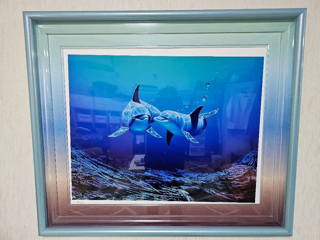 キモ　絵画 限定79/100 青色フレーム