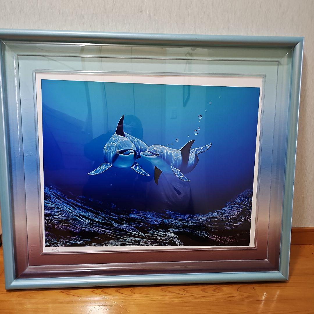 キモ　絵画 限定79/100 青色フレーム