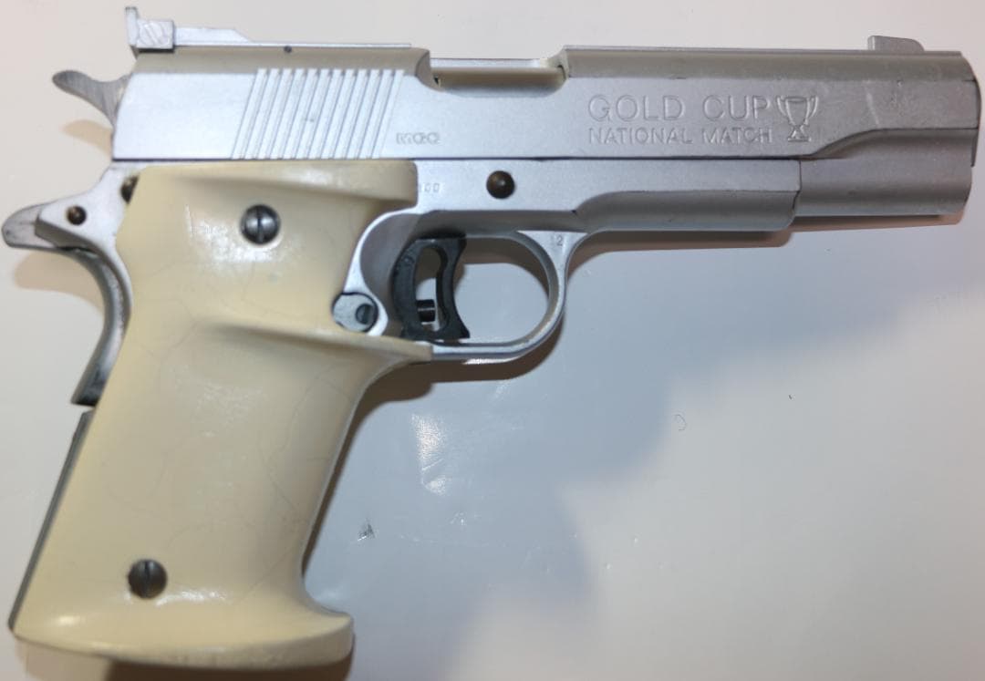 ＭＧＣABS樹脂製モデルガン コルトＧＭ２ナショナルマッチ シルバーモデル中古品