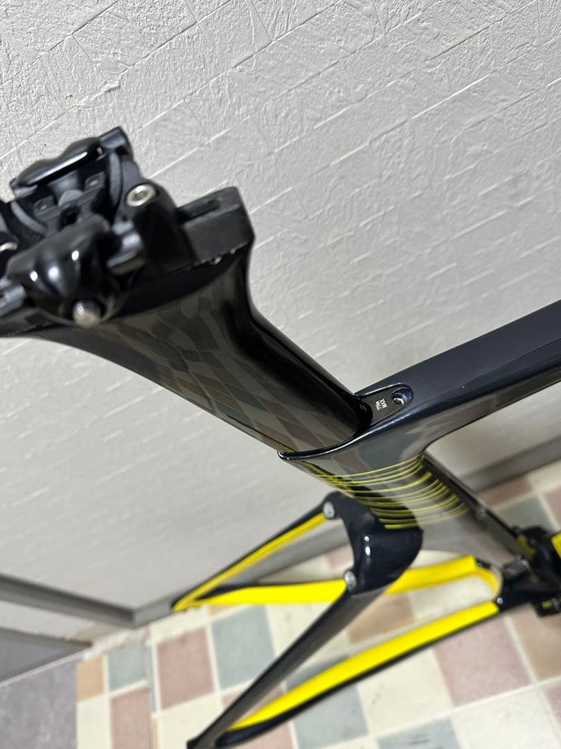 【マル 】GARNEAU GENNIX A1 ロードバイクフレーム 黒/黄