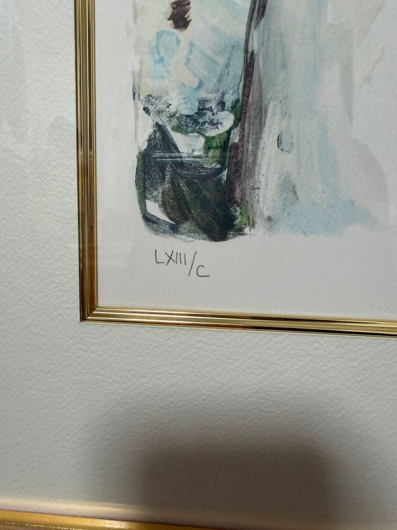 【真作・来歴確実】ベルナール・シャロワ 海辺の帽子の少女 リトグラフ100部限定