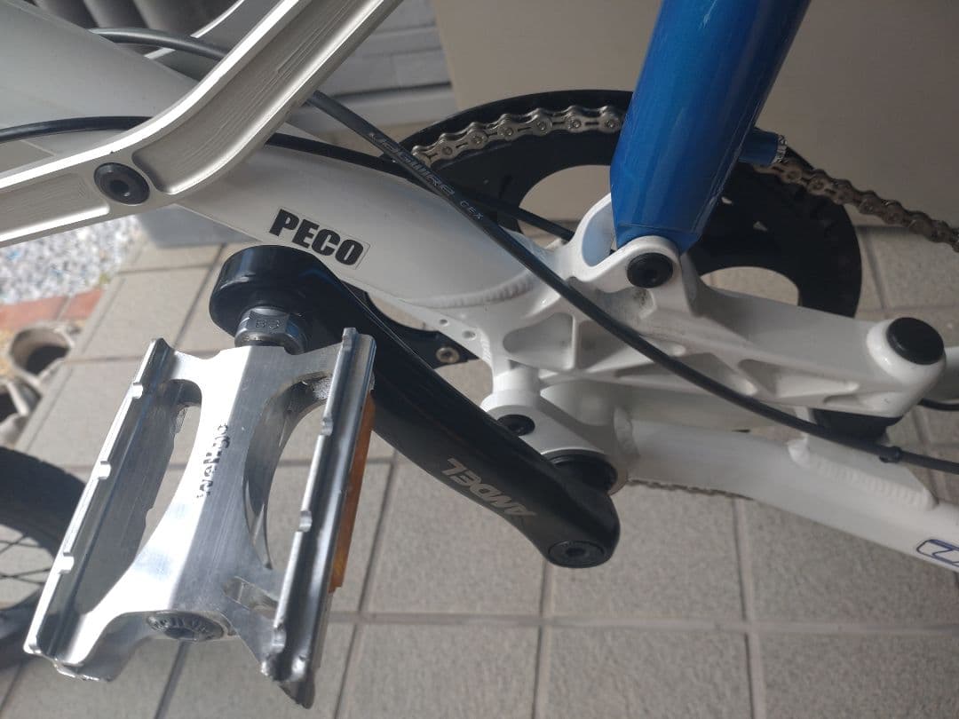 希少 OX PECO 折りたたみ自転車 ホワイト ブルー