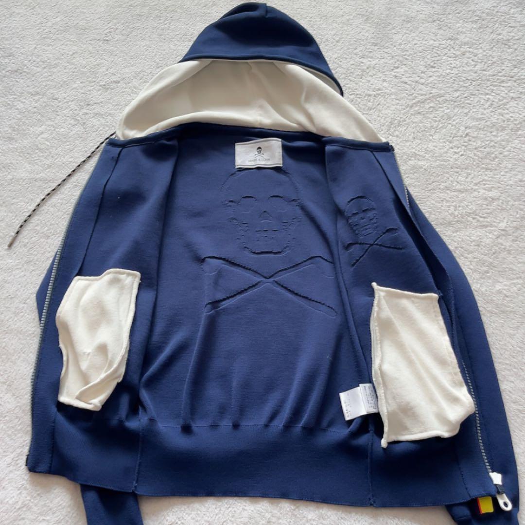 極美品 　マークアンドロナ 　ニット　セットアップ　パーカー　スカート ネイビー