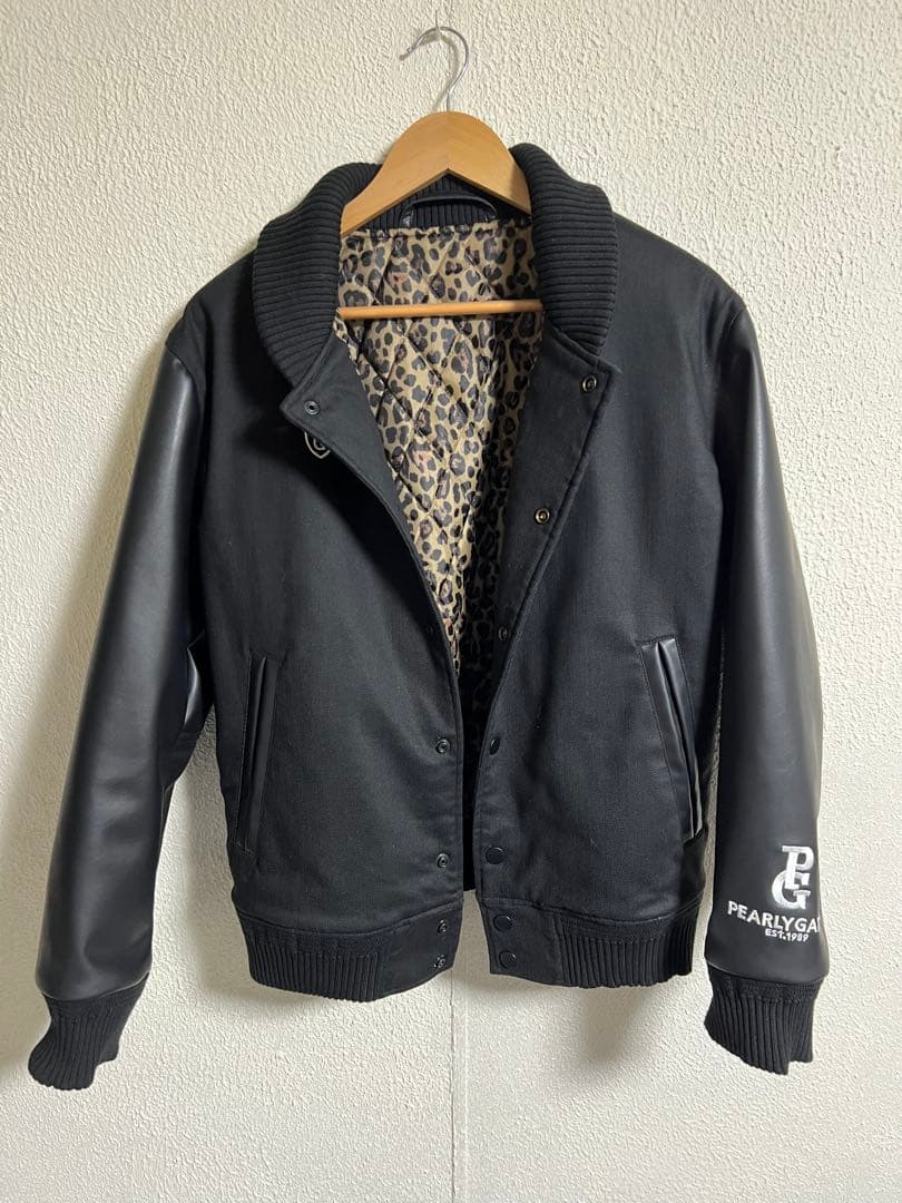 PEARLY GATES ブラックデニム×合皮ジャケット