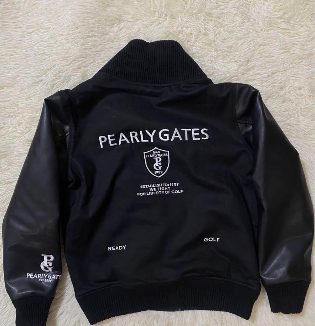 PEARLY GATES ブラックデニム×合皮ジャケット