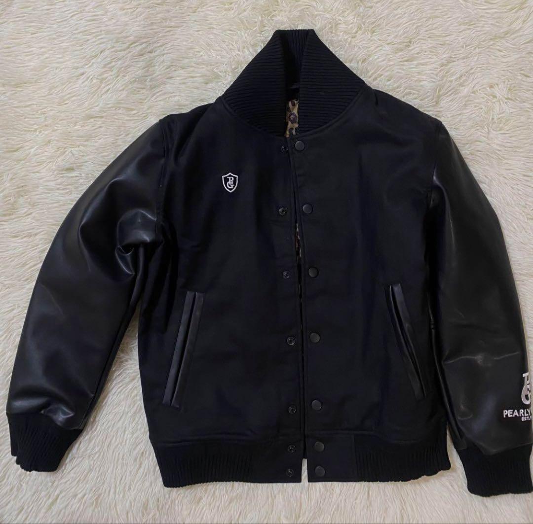 PEARLY GATES ブラックデニム×合皮ジャケット