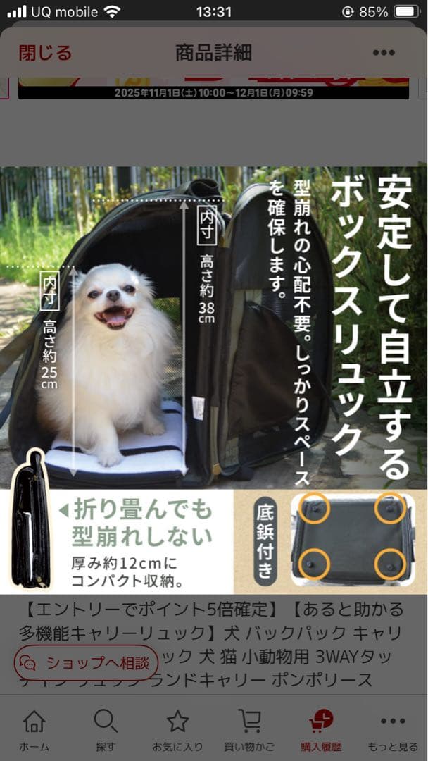 3WAYタッチイン リュック パノラマビュー ランドキャリー