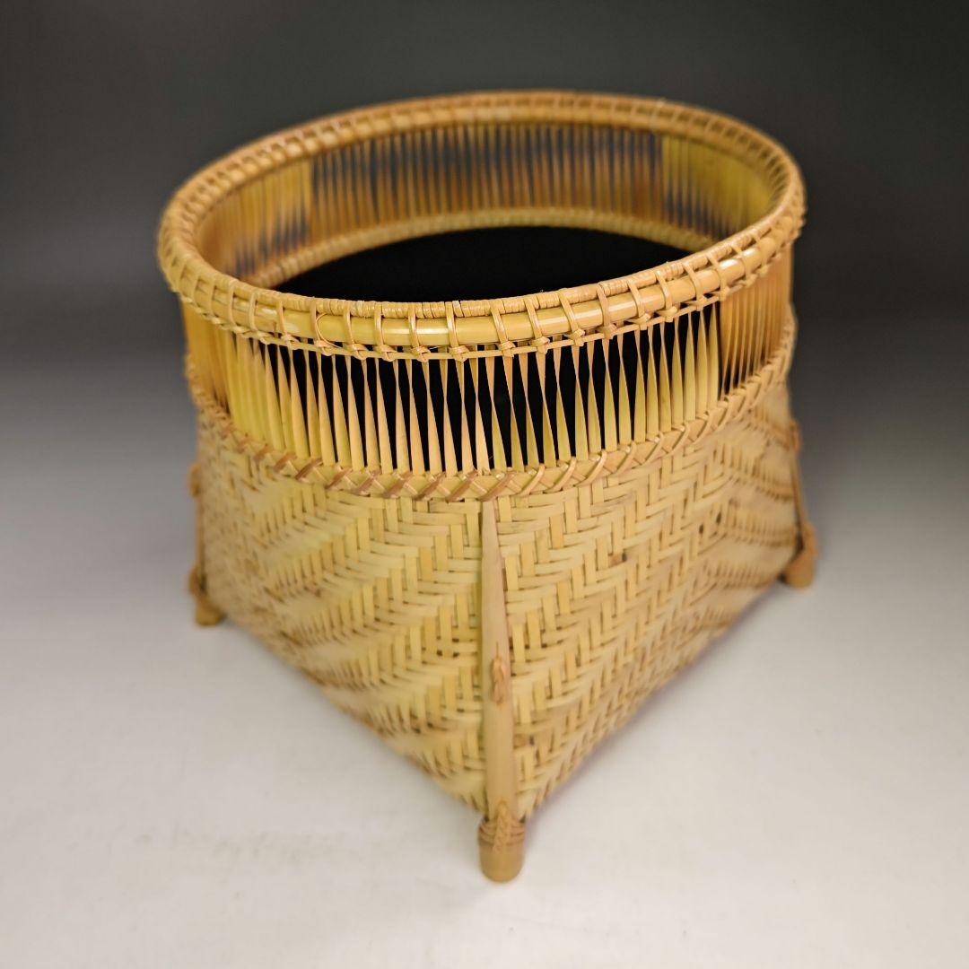 イ833 炭斗『和田青竺』『淡々斎好写　清風篭　炭斗　炭籠　共箱』茶道具