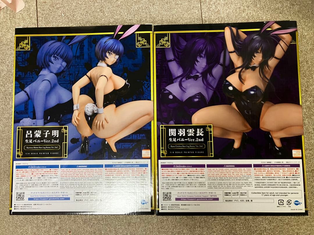 未開封　関羽雲長　呂蒙子明　生足バニーVer.　2nd　1/4フィギュア一騎当千