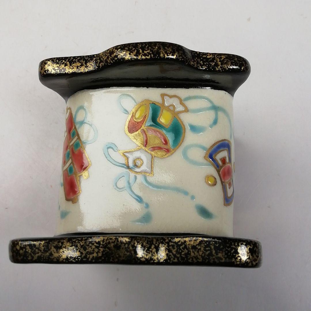 Ｗ４６　蓋置　『鞍　蓋置』『橋本城岳 造』　共箱　茶道具