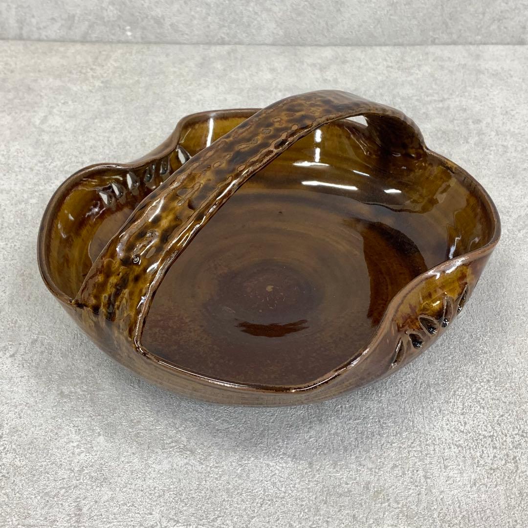 十三代 高取八仙 手付菓子器 共箱 高取焼 抹茶 和 茶の湯