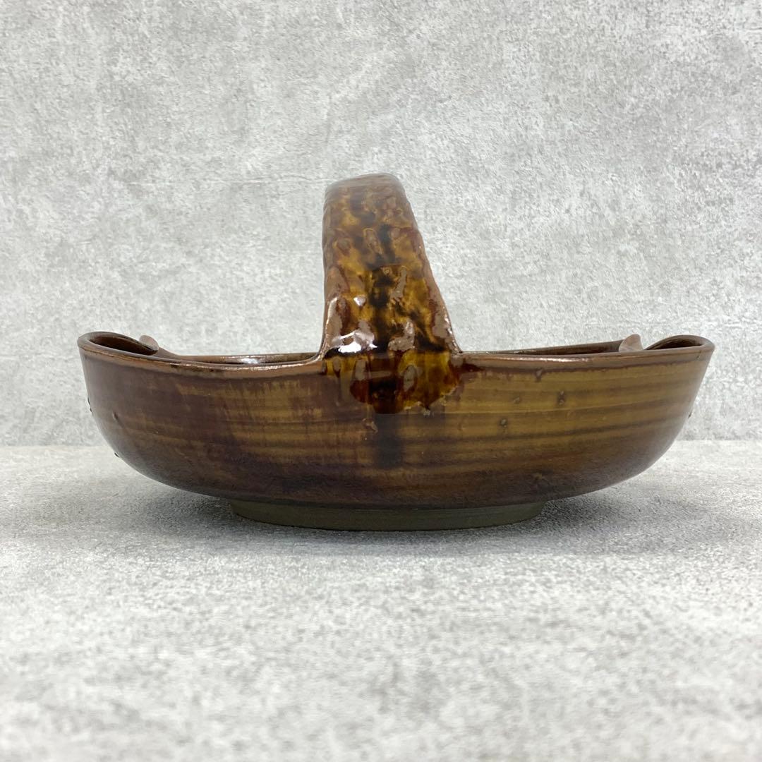 十三代 高取八仙 手付菓子器 共箱 高取焼 抹茶 和 茶の湯