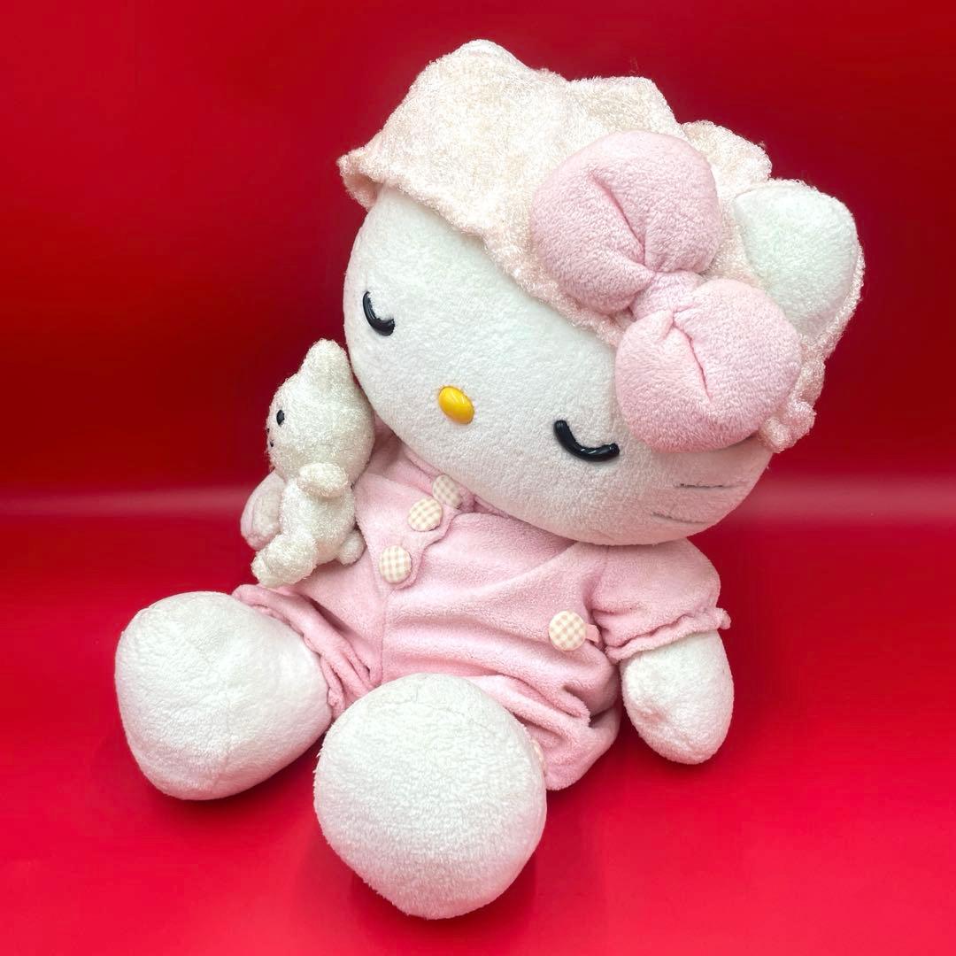 希少　激レア　2002製　ハローキティ　おやすみドール　くま　ぬいぐるみ　レトロ