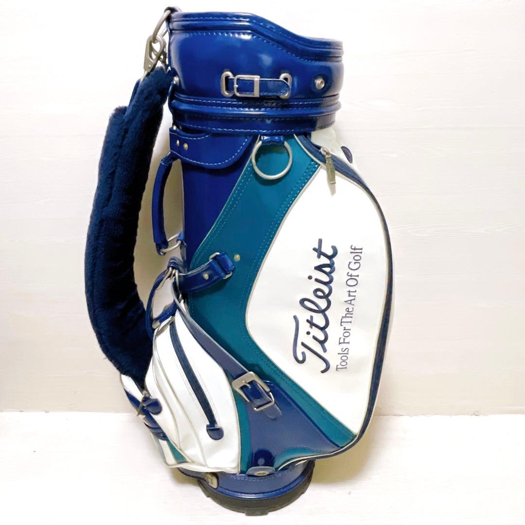 希少 美品 タイトリスト キャディバッグ 9.5型 ヴィンテージ トリコロール