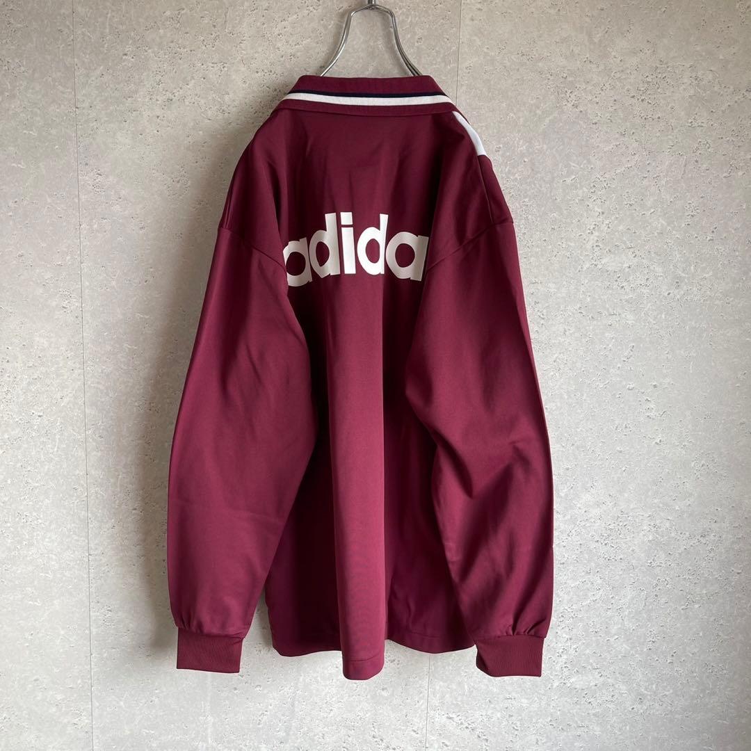 90s adidasデサント デッドストック 長袖サッカーシャツ ビッグサイズ