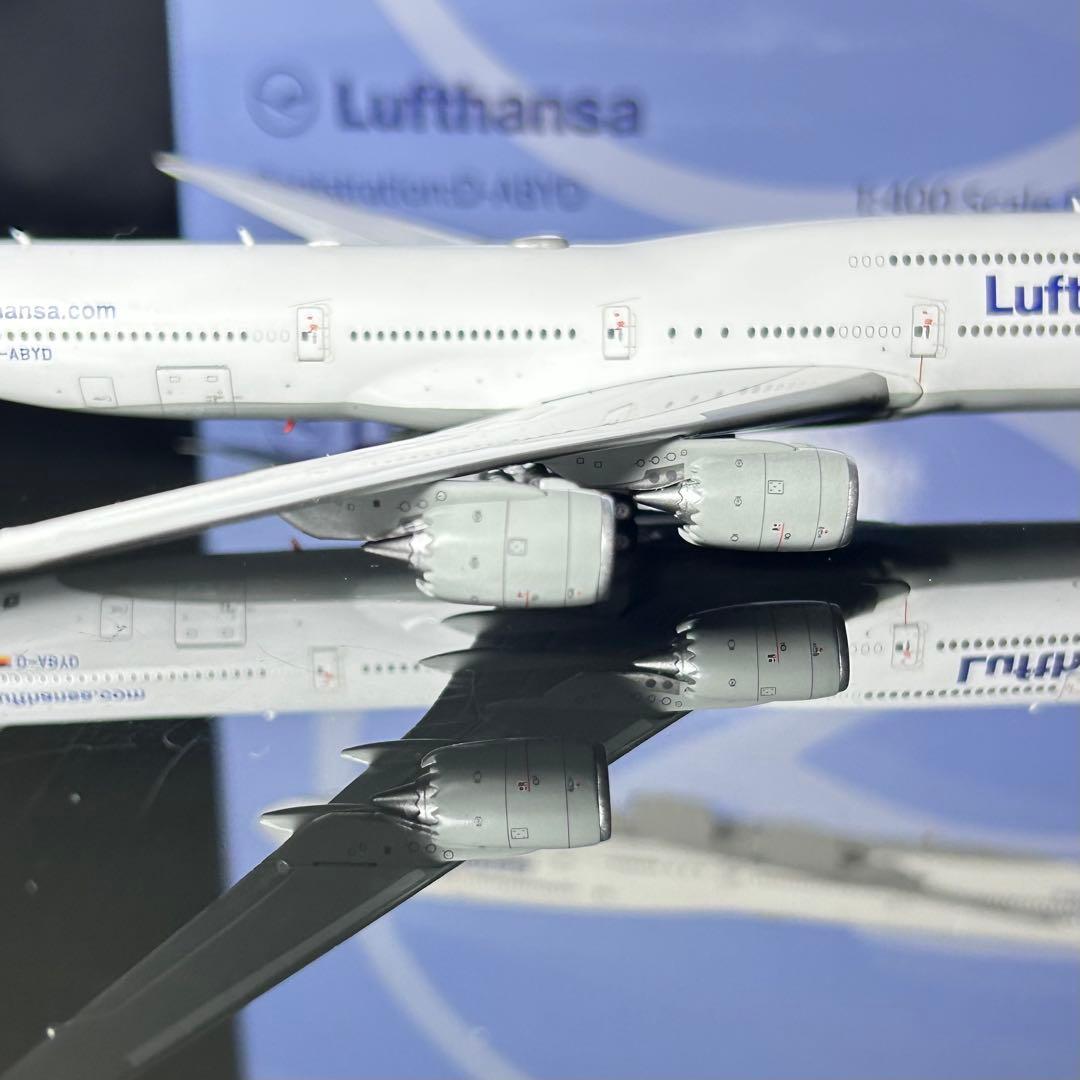 YYwings ルフトハンザ B747-8 D-ABYM 1/400 スタンド付