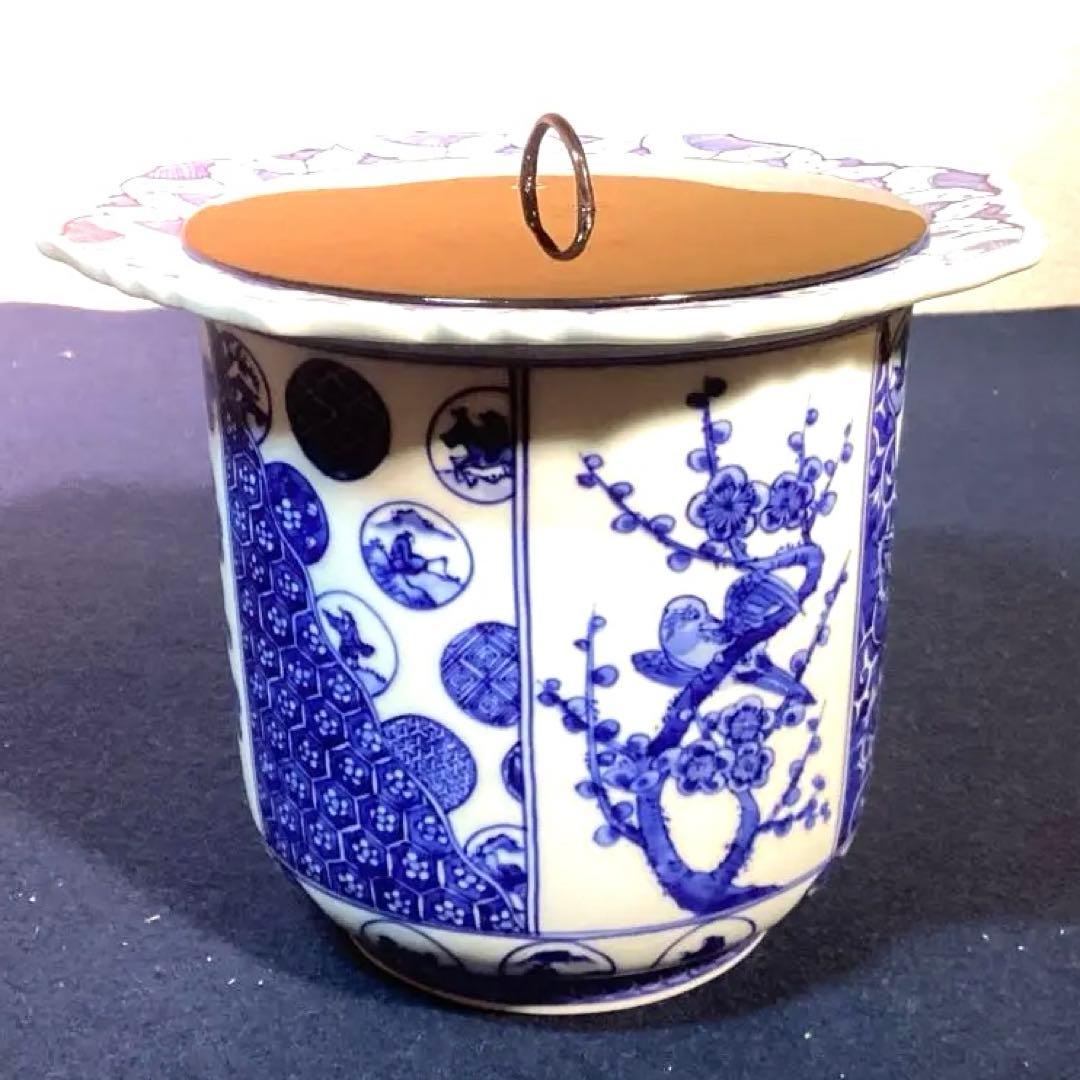 西村徳泉作　祥瑞輪花形水指　尋牛斎箱