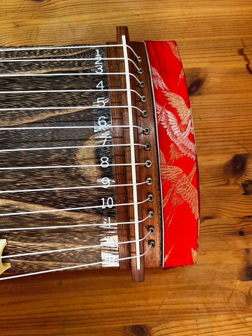 【極美品】全音 文化箏 ゼンオン 和柄カバー付き