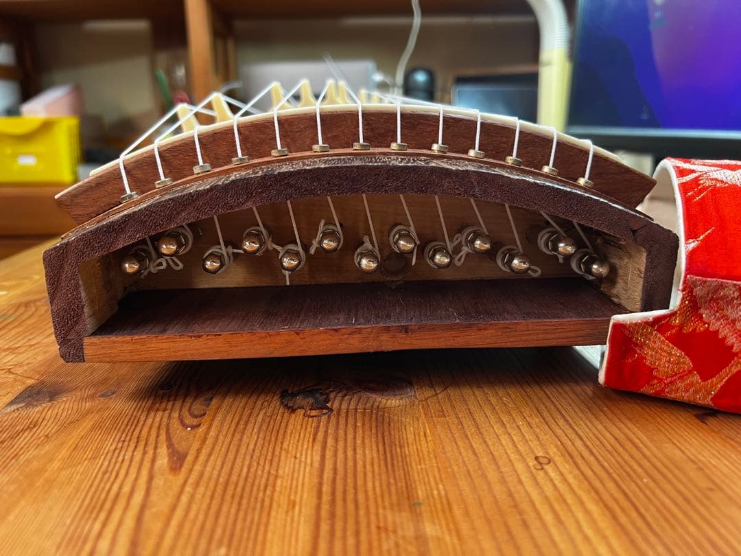 【極美品】全音 文化箏 ゼンオン 和柄カバー付き