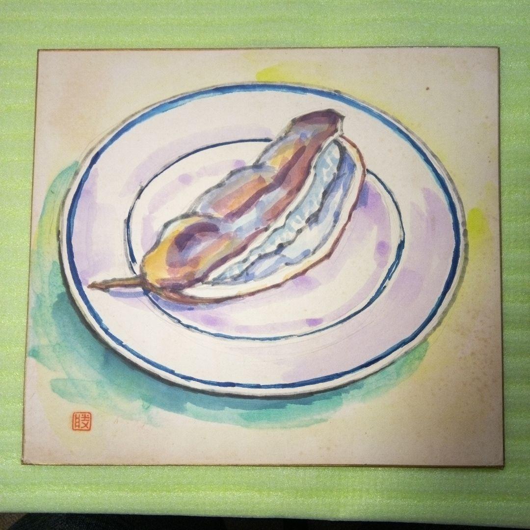 絵画　作者不詳　作者不明　色紙　2枚セット