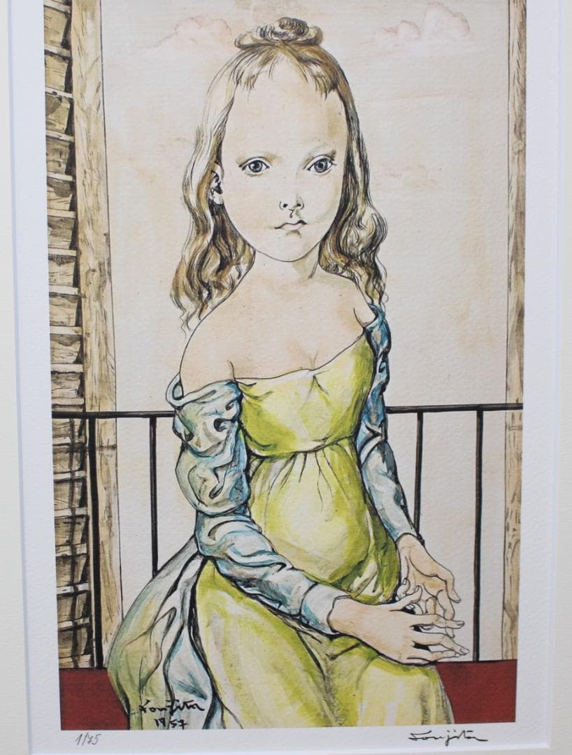 藤田嗣治 エスタンプリトグラフ 少女 75部限定