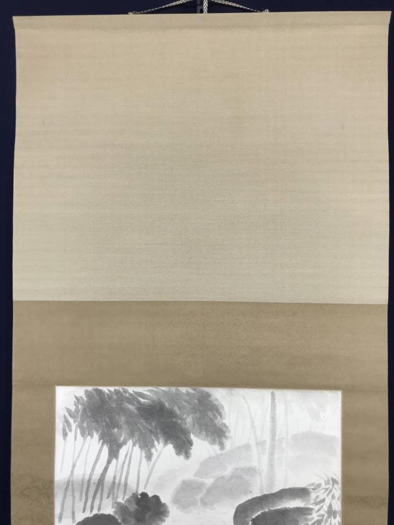 【真作】聖真/ながれ/渓流図/山水図/横物/掛軸/名家伝来/AB-918