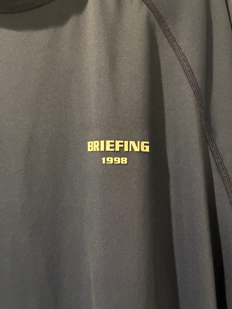 briefing ms mock neck relaxed navy Lサイズ