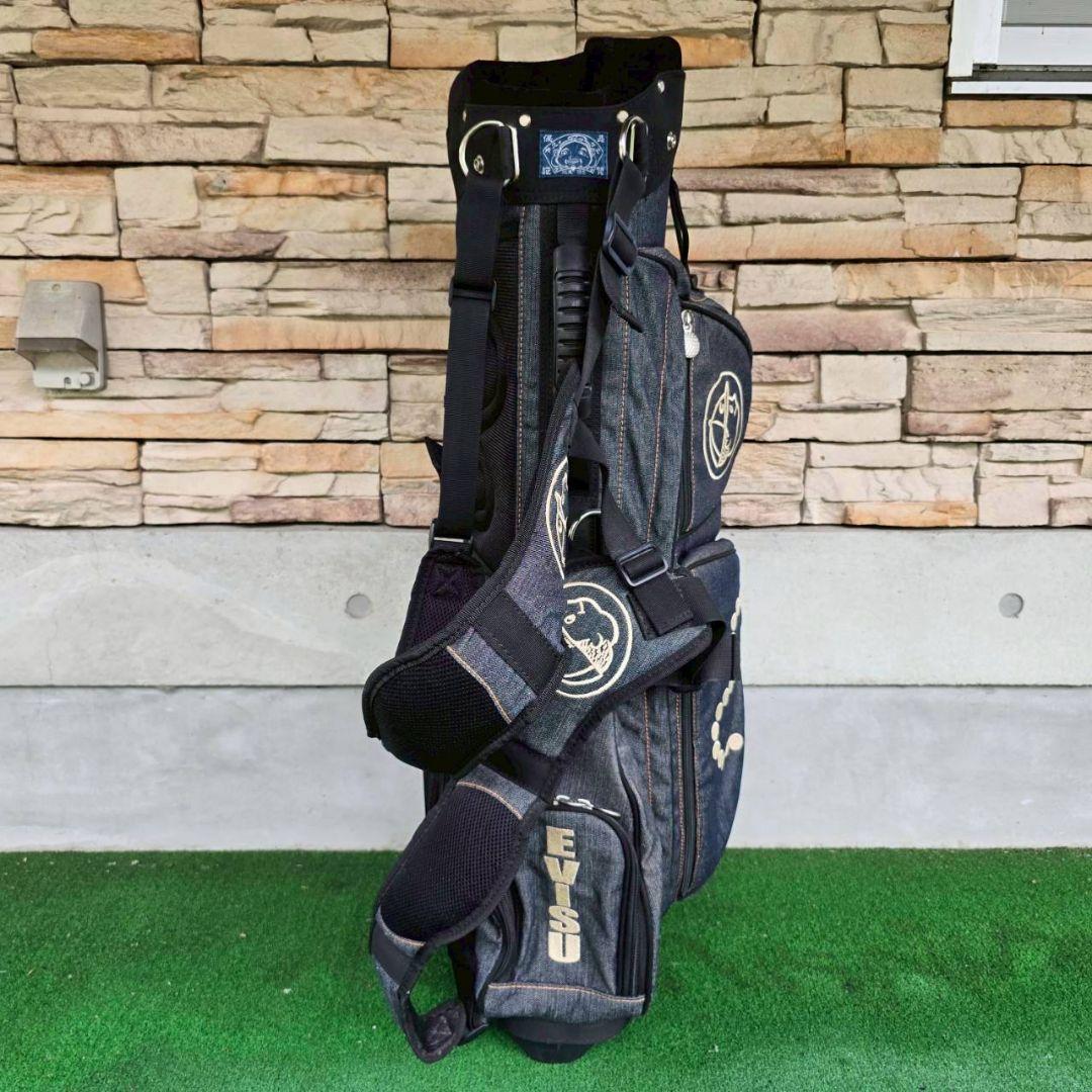 EVISU GOLF デニムキャディーバッグ8分割モデル スタンド機能付き