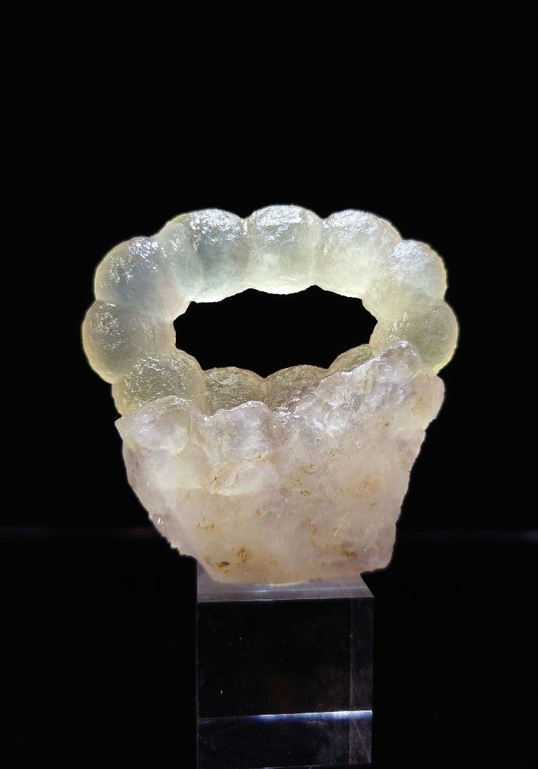 【母岩付き】フローライト リング ポンデリング インド産 原石 鉱石 標本 ②