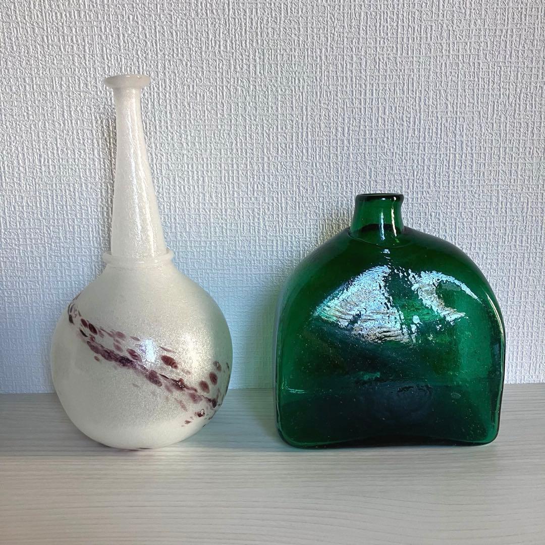 Yeslets様【確認用】白花瓶＆緑瓶