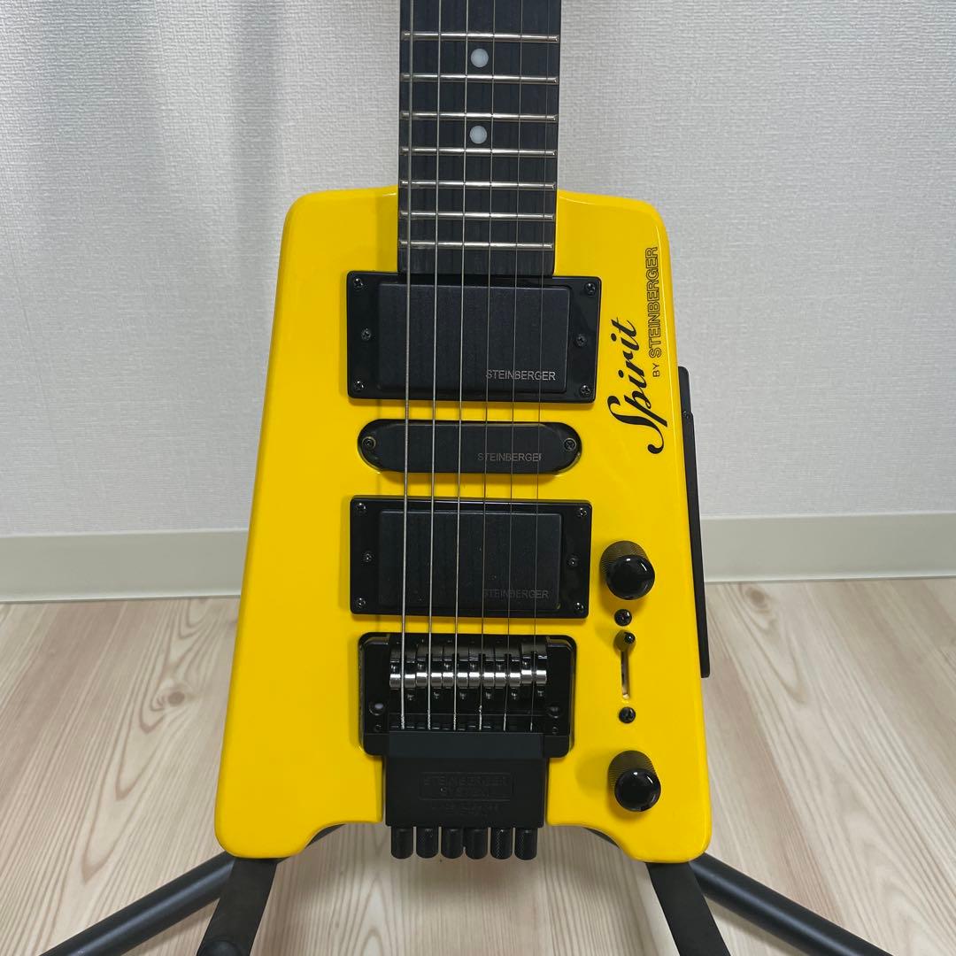 スタインバーガー　Spirit エレキギター イエロー　ストリングアダプター付き