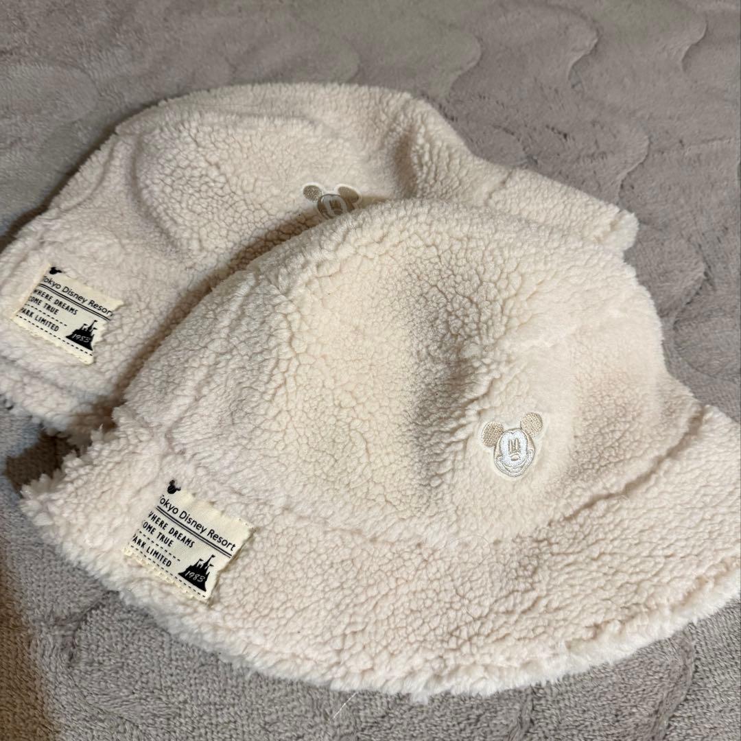 ミッキーマウス フリースバケットハット 2個セット