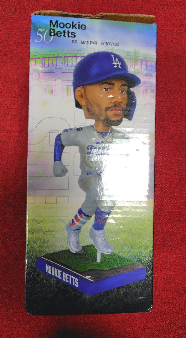ムーキー・ベッツ ボブルヘッド フィギュア＆缶バッジ 2025.5.13限定配布