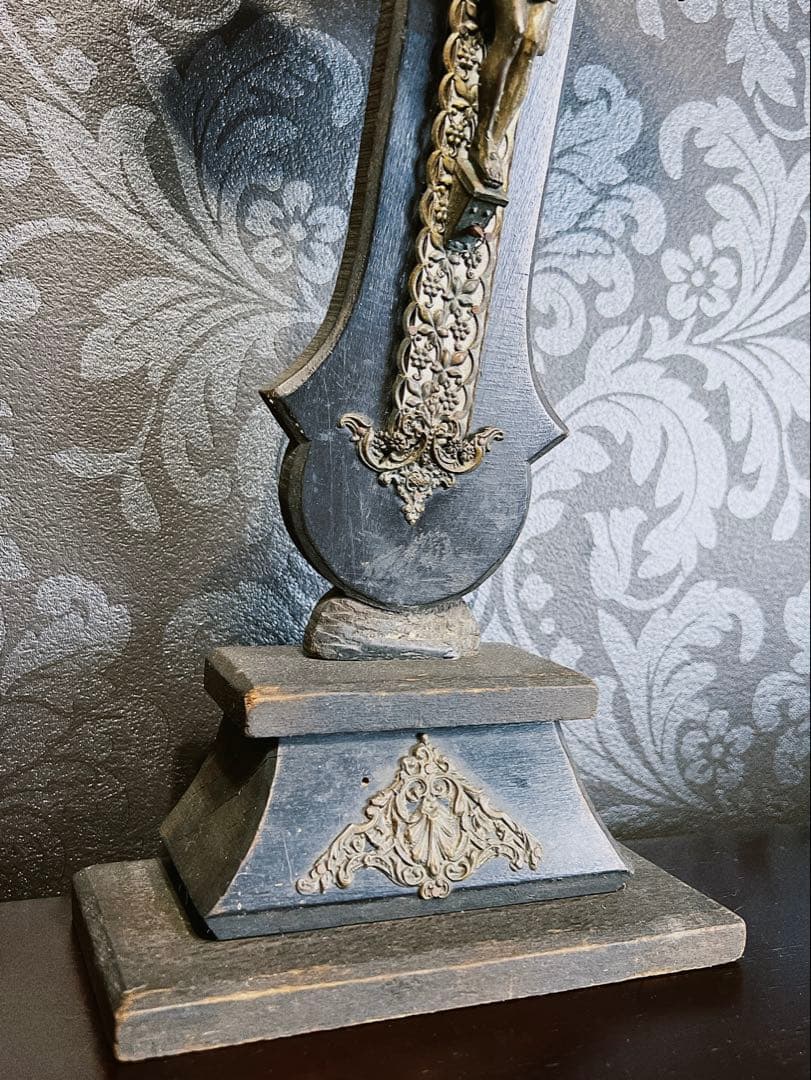 フランス製アンティーク　ナポレオン三世　イエスキリスト　磔刑　十字架　クロス