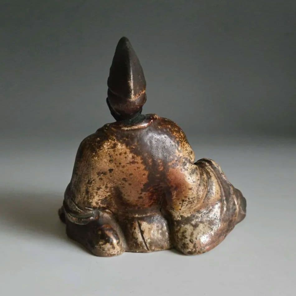 M-1245　備前焼 柿本人麻呂像　在銘