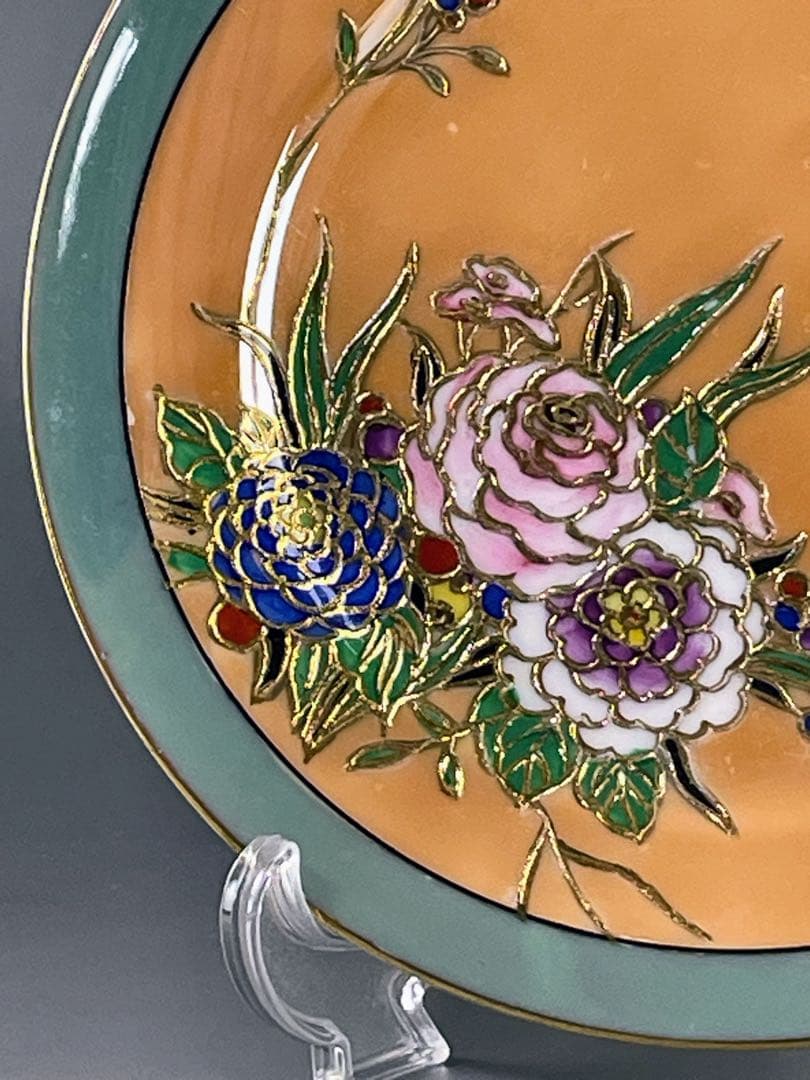 オールドノリタケ ラスター彩 ２枚セット 蝶 バラ 縁金盛り 小皿 プレート