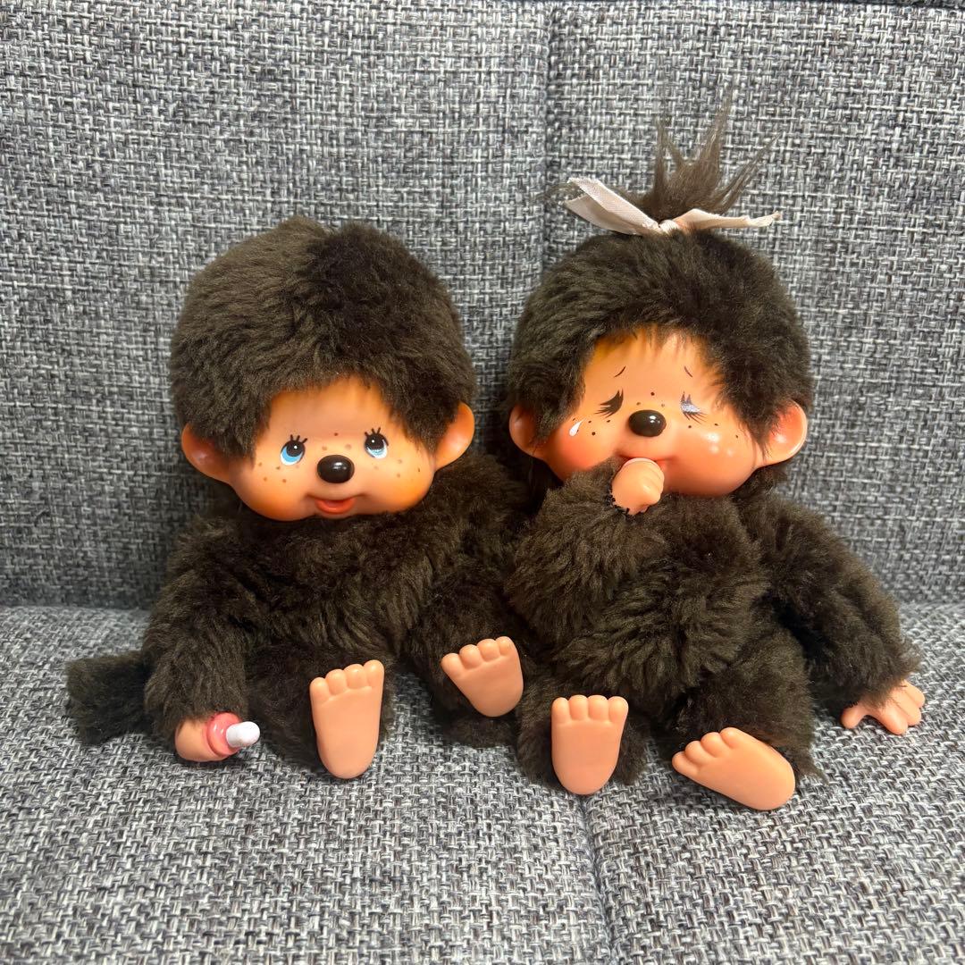昭和レトロ 初代 ふた子のモンチッチ 当時物 セキグチ ブルーアイ