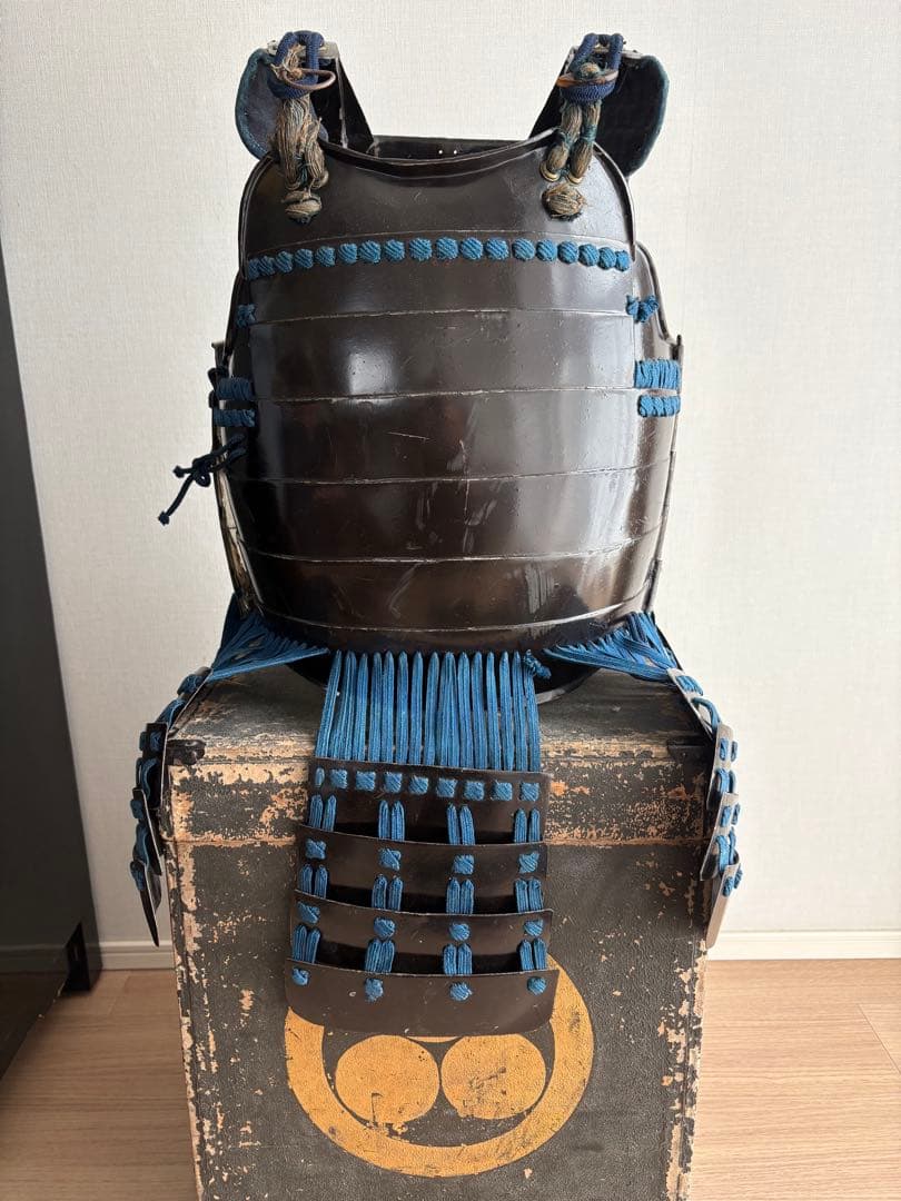 甲冑　等身大　当時物　鎧櫃付き