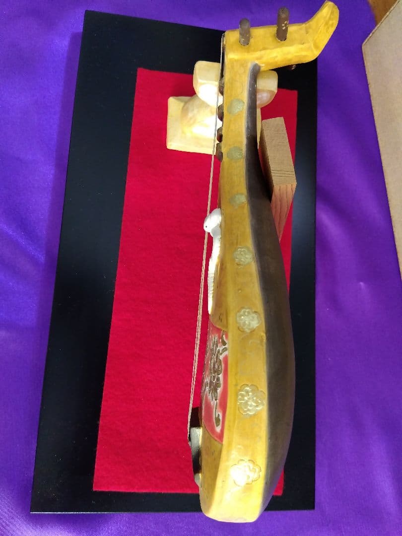 値下げ！　万葉琵琶　小副川祐二　伝統工芸士の作品　希少　美品　博多人形師